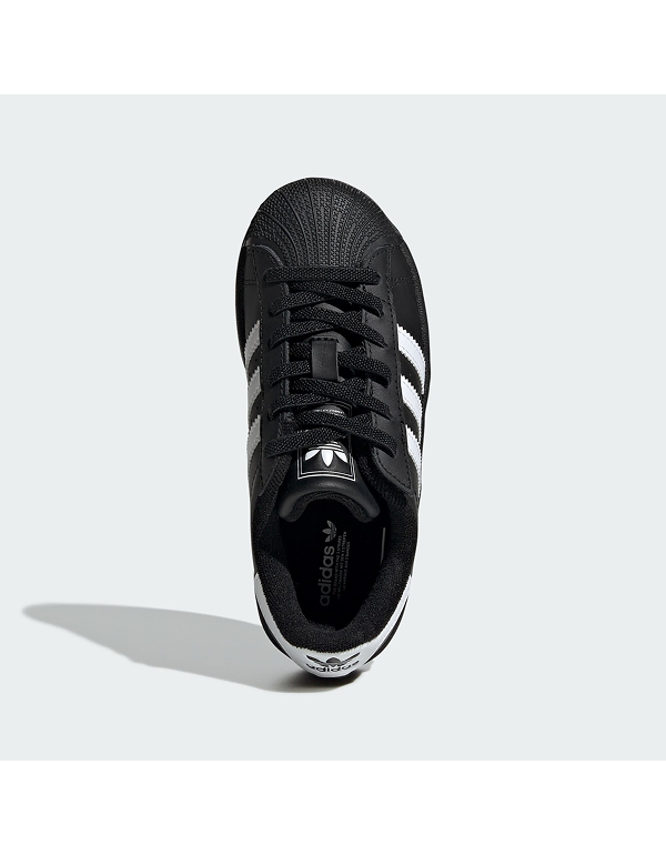 (아울렛) SIZE 200 ADIDAS 키즈 슈퍼스타 투 컴포트 클로저 엘라스틱 레이스 슈즈 블랙